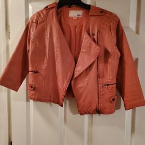 Pink leather jacket